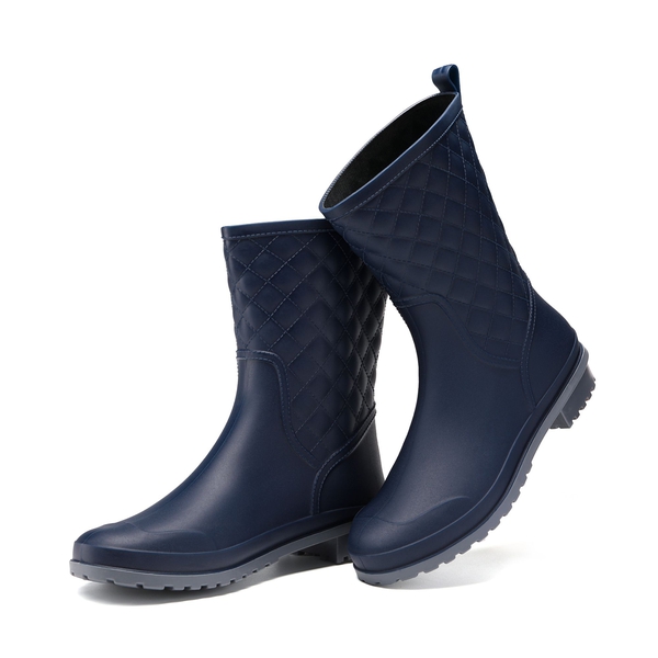 Wellington Waterproof Rain Boots - NAVY BLUE - 2